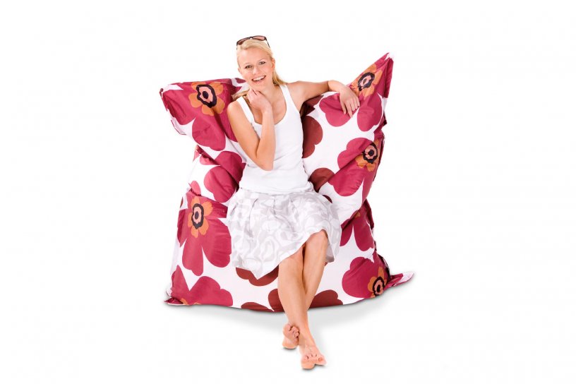 Sitzsack Floralia Braun-Rot