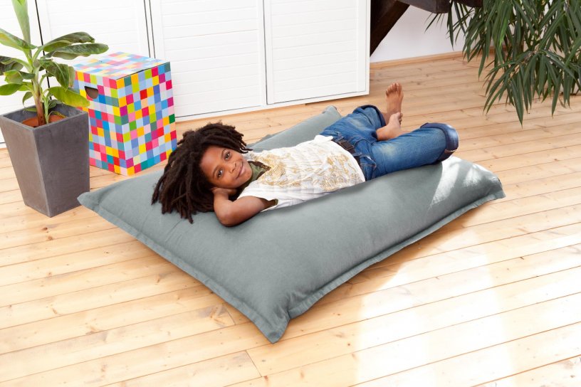 Sitzsack Cotton Junior Stein-Grau