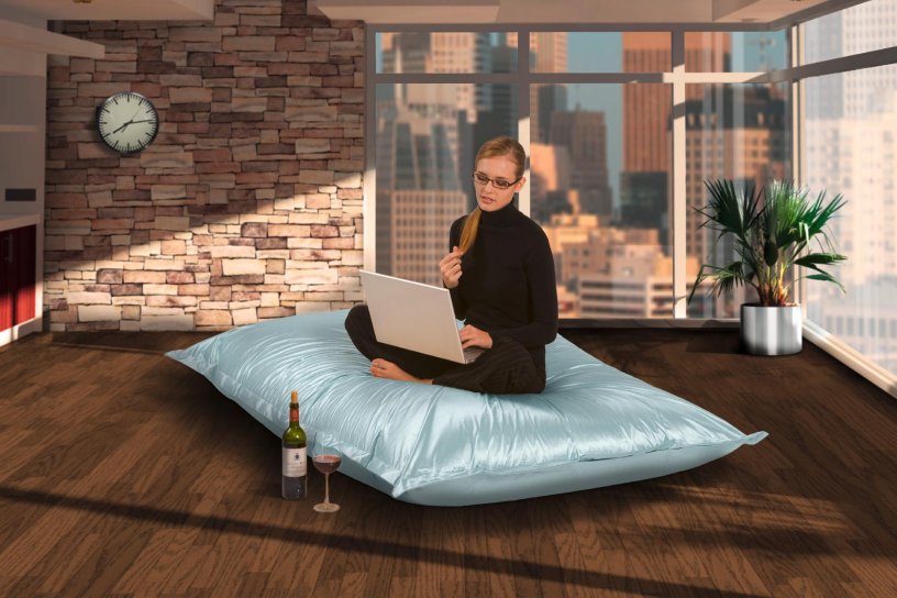 Sitzsack Metallic Aquamarin