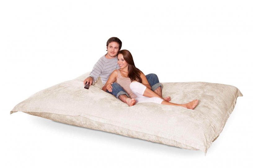 Sitzsack XXXXL Creme-Weiß