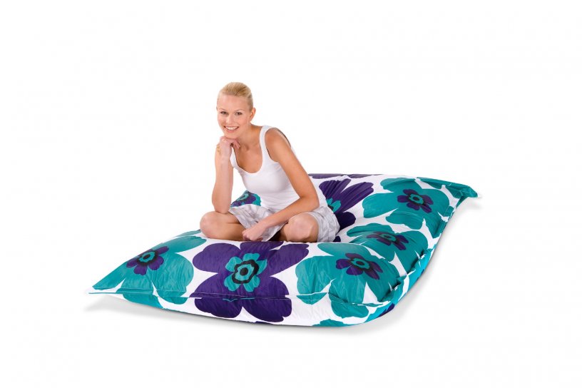 Sitzsack Floralia Türkis-Blau