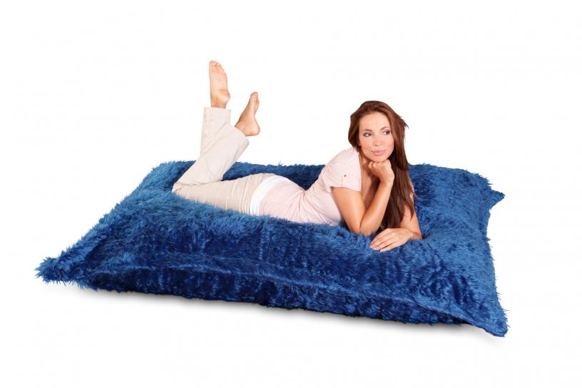 Sitzsack Flokati Marineblau