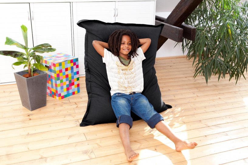 Sitzsack Cotton Junior Mitternachts-Schwarz