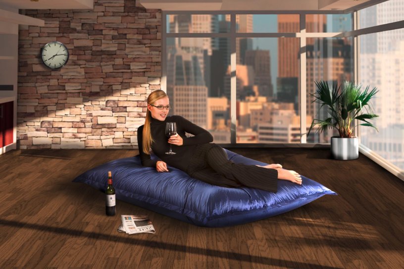 Sitzsack Metallic Saphir