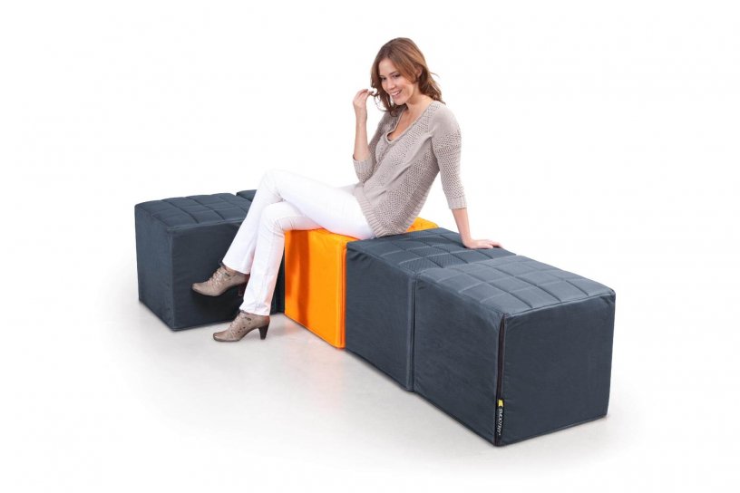 Sitzwürfel Cube Schiefer-Grau