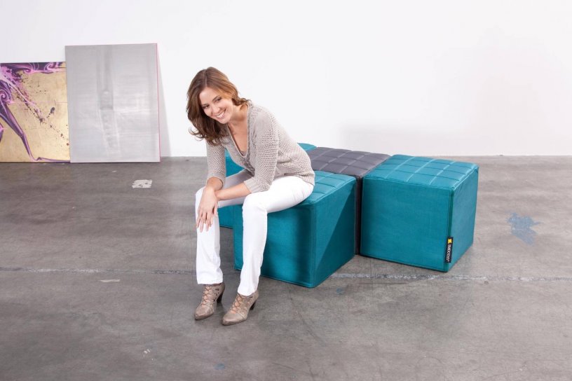 Sitzwürfel Cube Petrol-Blau