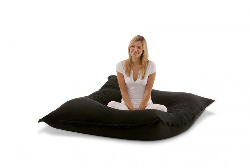 Sitzsack Samt Mitternachts-Schwarz