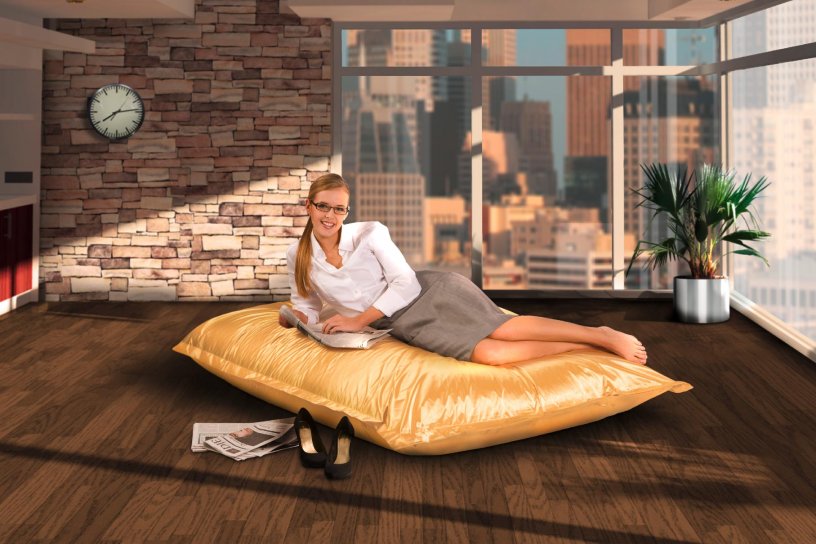 Sitzsack Metallic Gelbgold