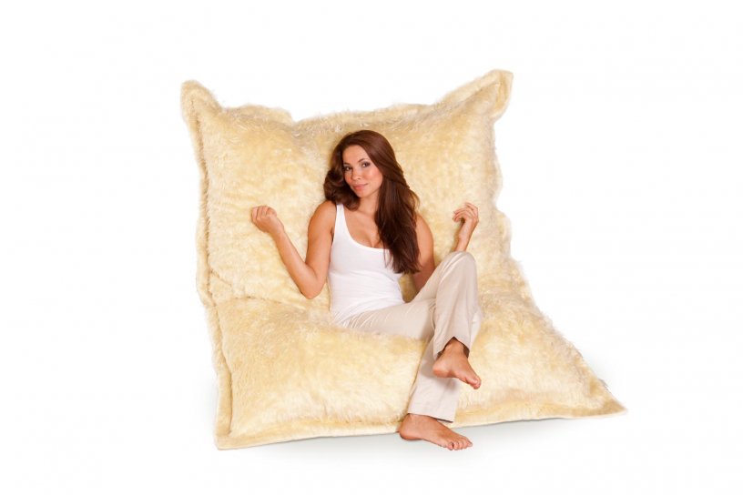 Sitzsack Flokati Creme