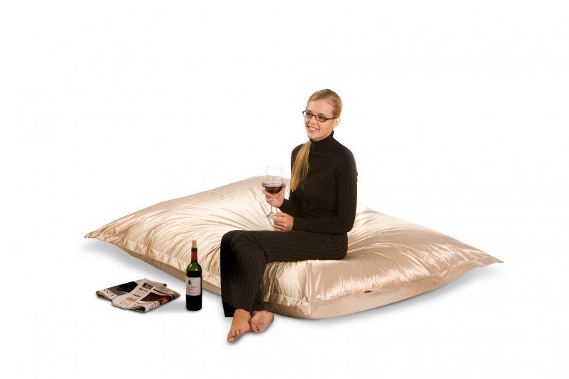 Sitzsack Metallic Weißgold