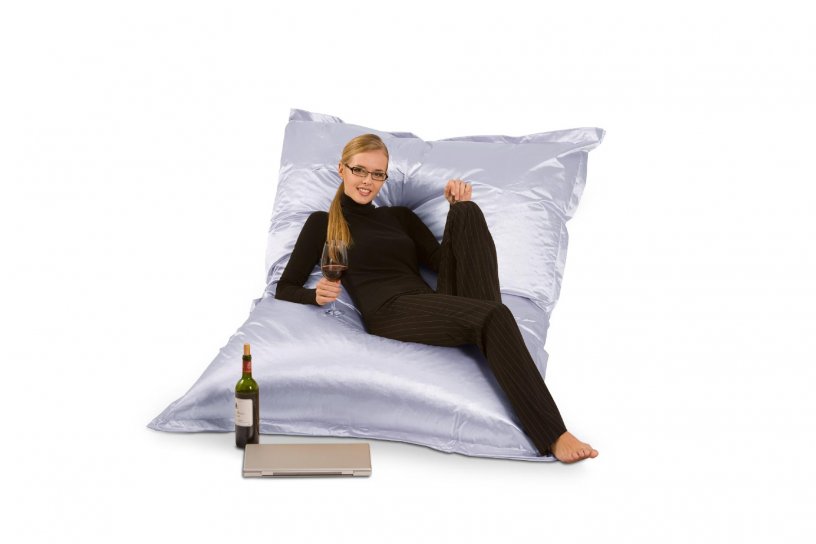 Sitzsack Metallic Platin