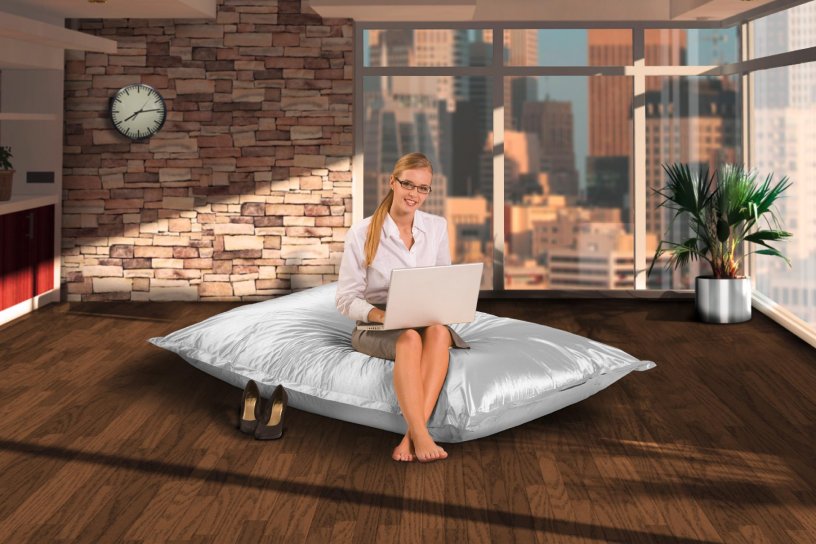 Sitzsack Metallic Silber