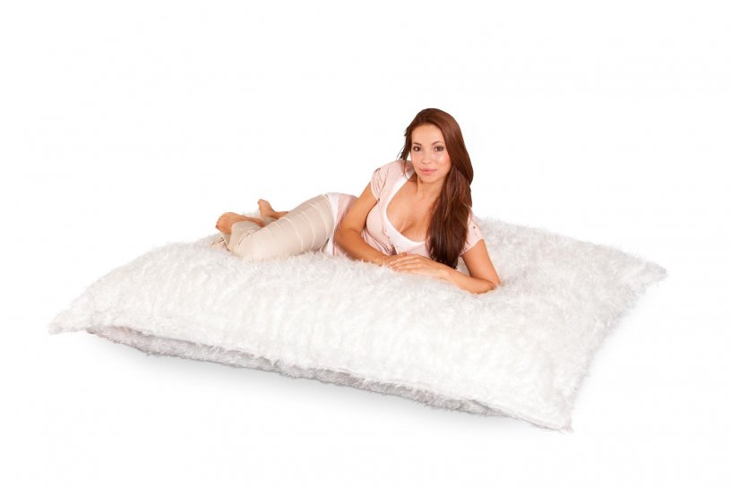 Sitzsack Flokati Polar-Weiß