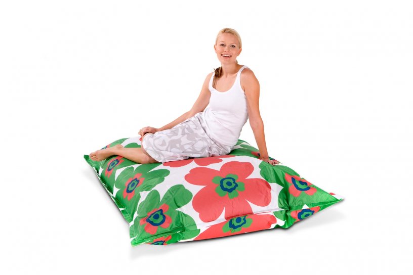 Sitzsack Floralia Grün-Rot