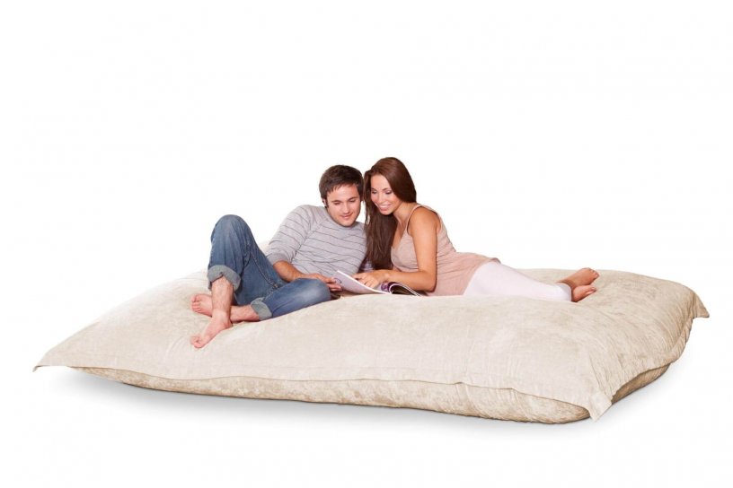 Sitzsack XXXXL Creme-Weiß