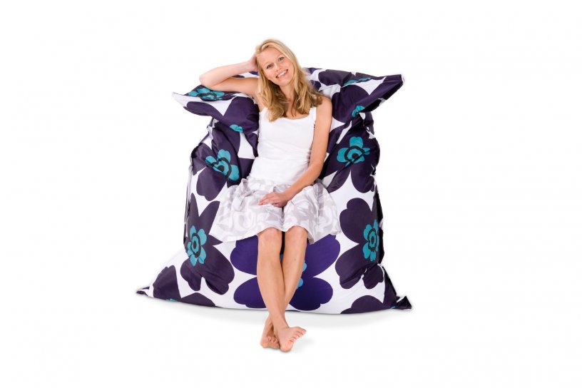 Sitzsack Floralia Blau-Purpur