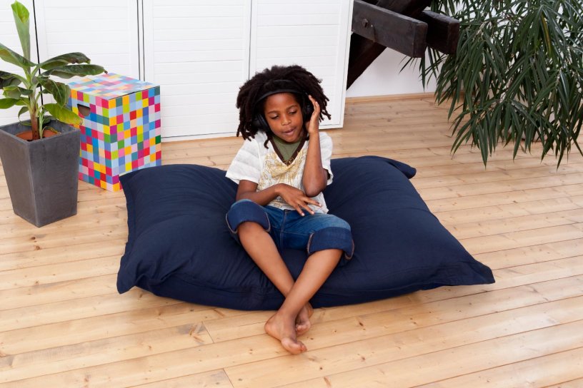 Sitzsack Cotton Junior Indigo-Blau