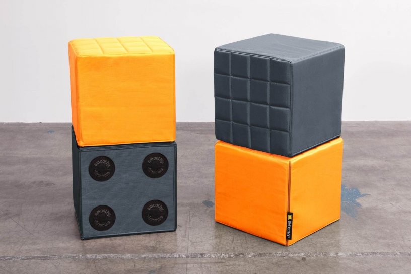 Sitzwürfel Cube Schiefer-Grau