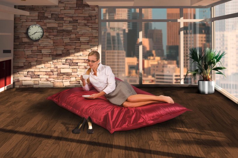 Sitzsack Metallic Rubin