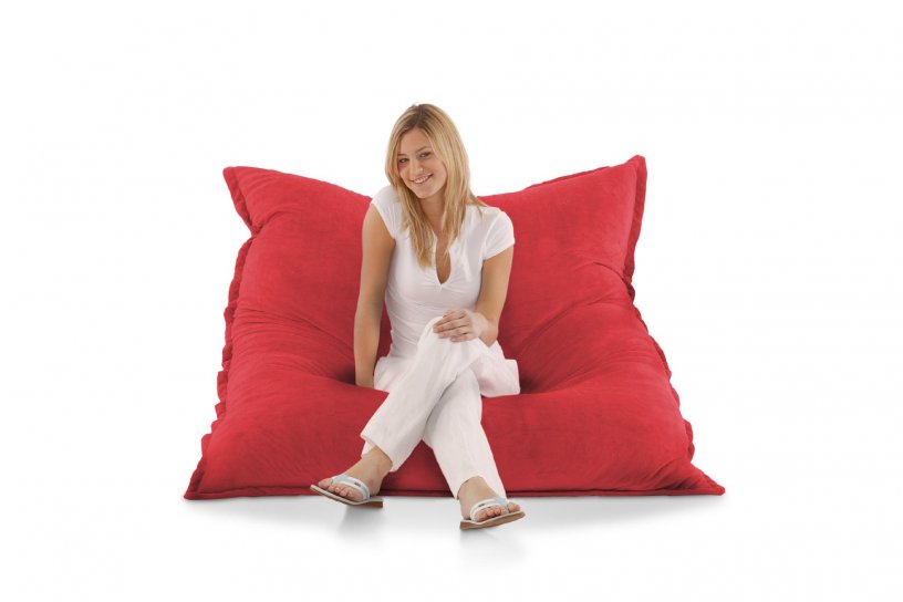 Sitzsack Samt Feuer-Rot