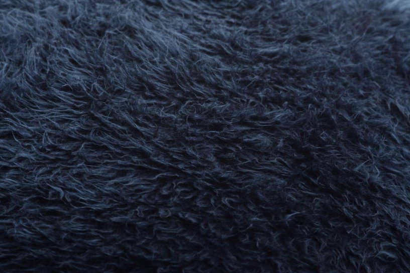 Sitzsack Flokati Schwarzblau