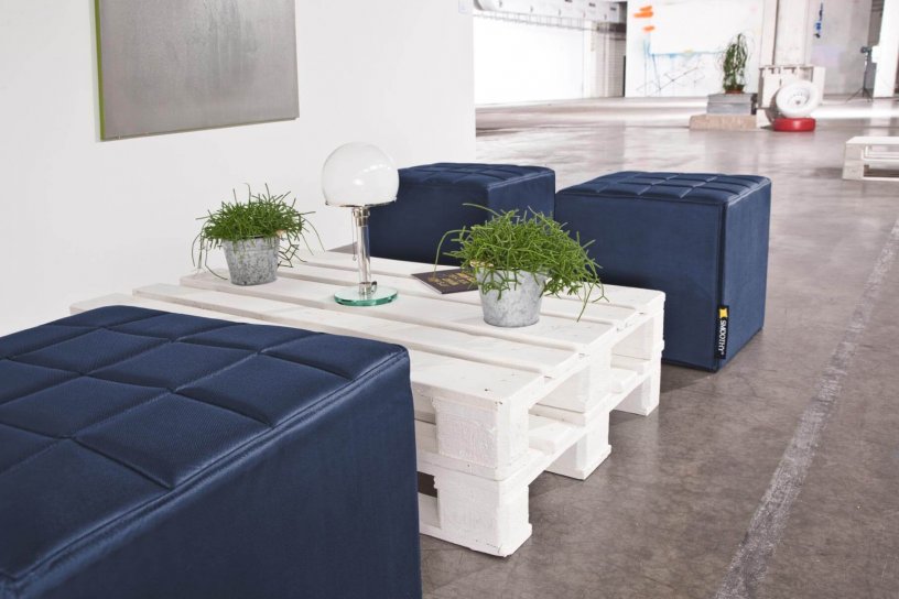 Sitzwürfel Cube Indigo-Blau