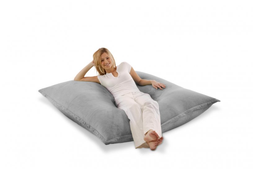 Sitzsack Samt Hellgrau
