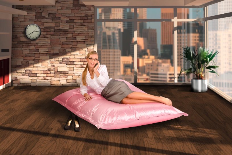 Sitzsack Metallic Rosé