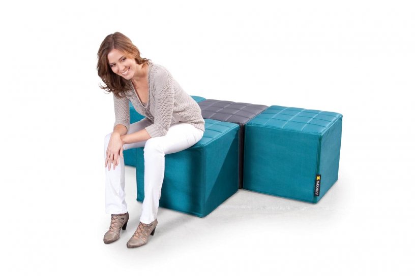 Sitzwürfel Cube Petrol-Blau