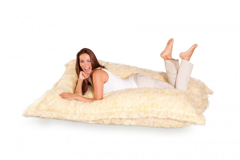 Sitzsack Flokati Creme