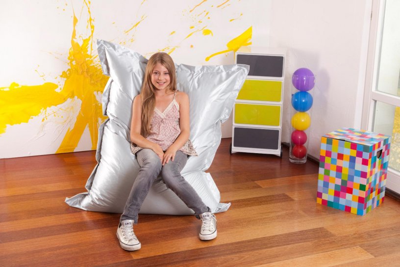 Sitzsack Metallic Junior Silber