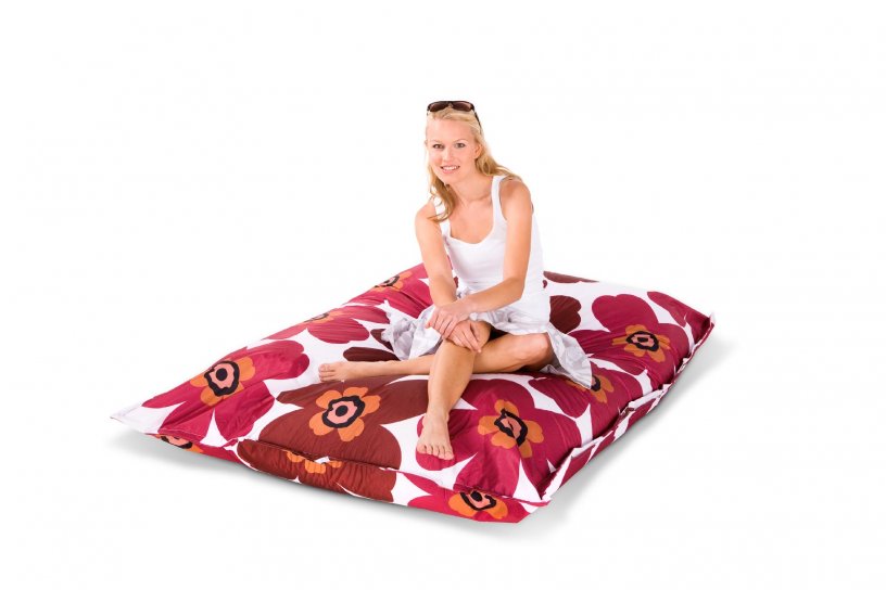 Sitzsack Floralia Braun-Rot