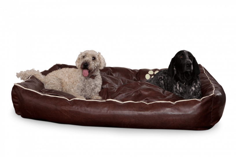 Smoothy Dogbed Leather XXL Braun