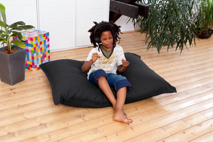 Sitzsack Cotton Junior Mitternachts-Schwarz