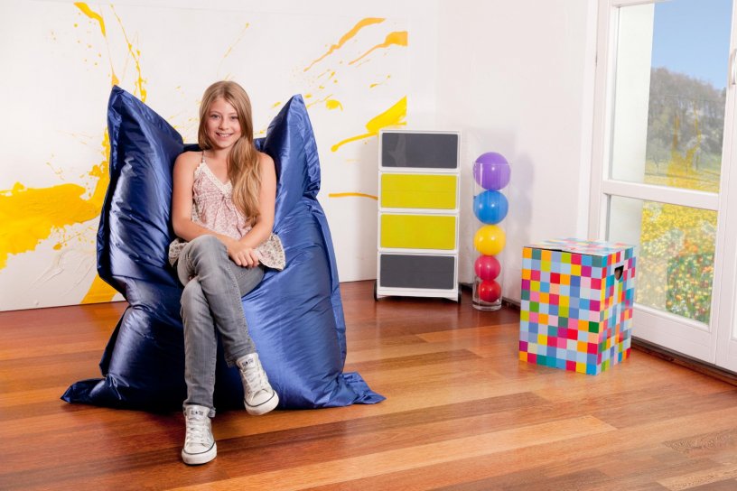 Sitzsack Metallic Junior Saphir