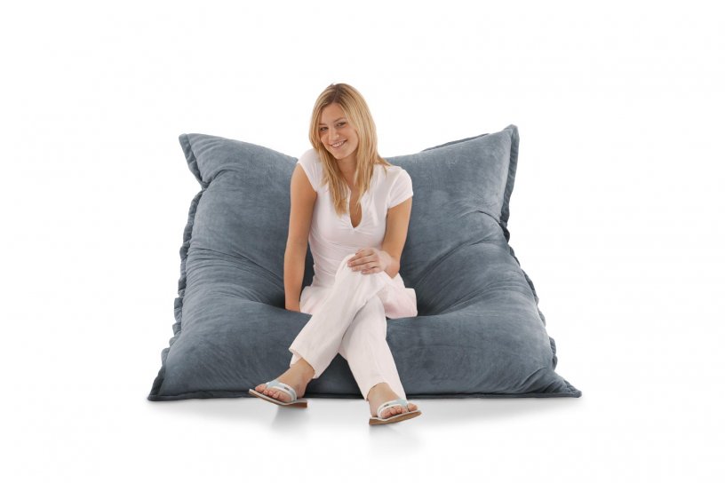 Sitzsack Samt Dunkelgrau