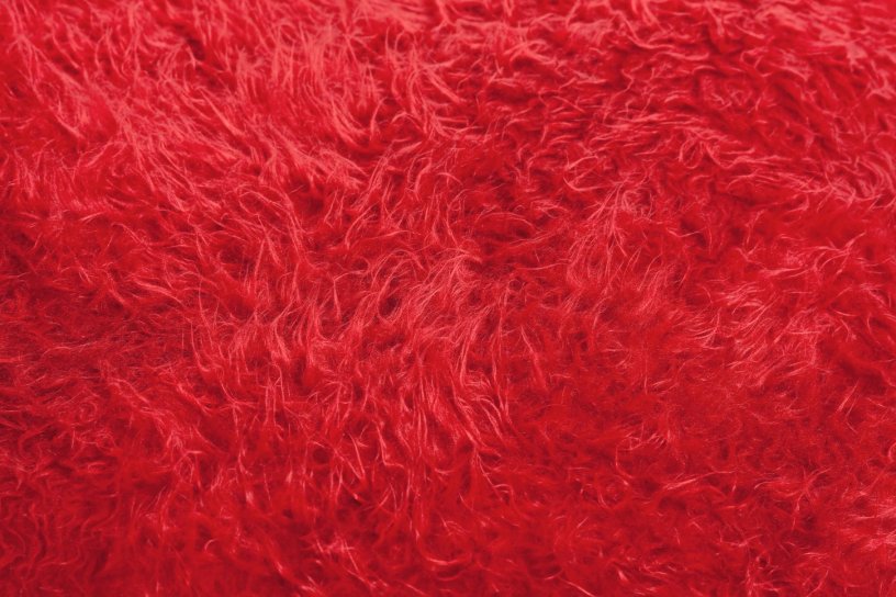 Sitzsack Flokati Feuer-Rot