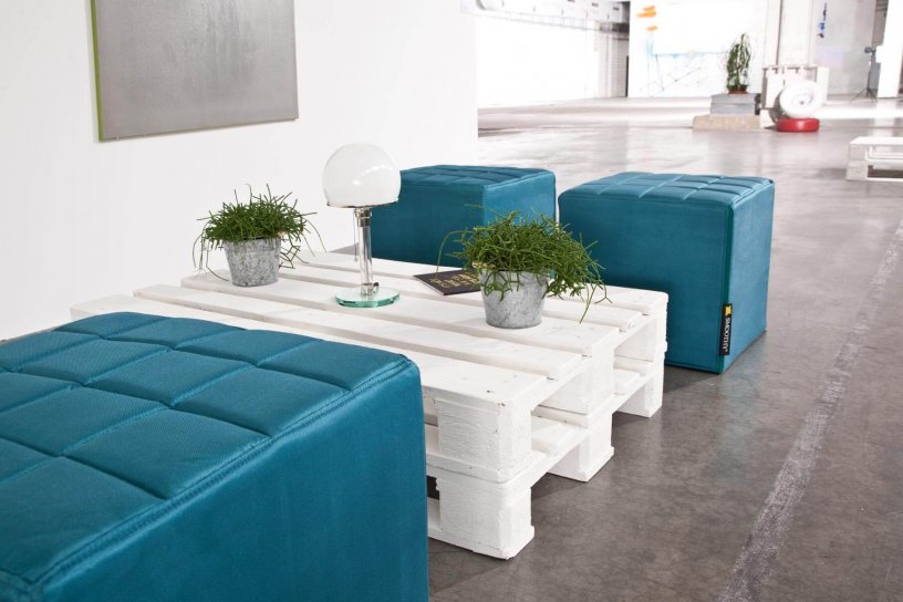 Sitzwürfel Cube Petrol-Blau