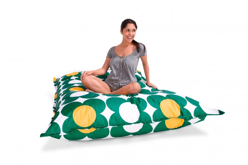 Sitzsack Nightflower Grün-Gelb