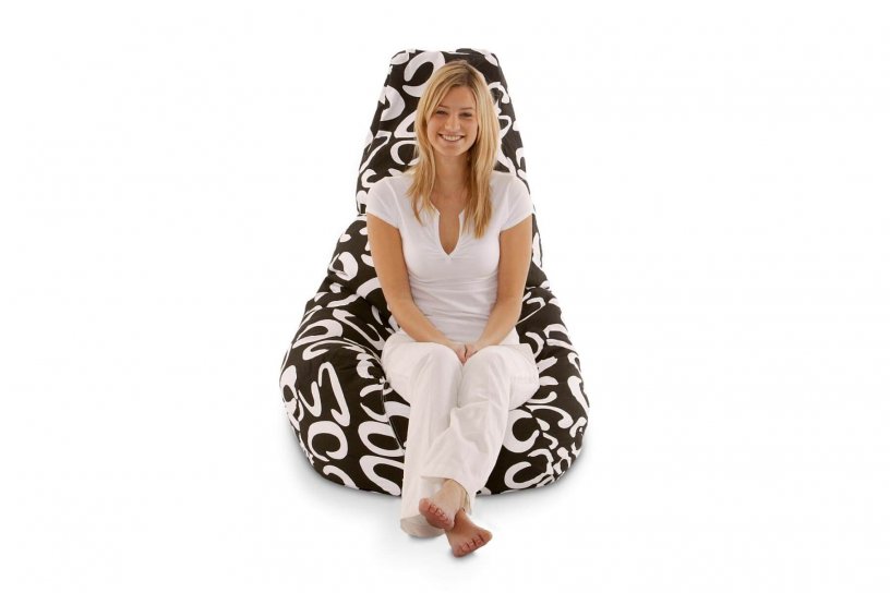 Sitzsack Beany Junior Black and White