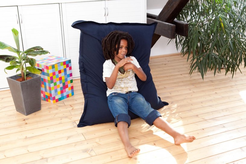 Sitzsack Cotton Junior Indigo-Blau