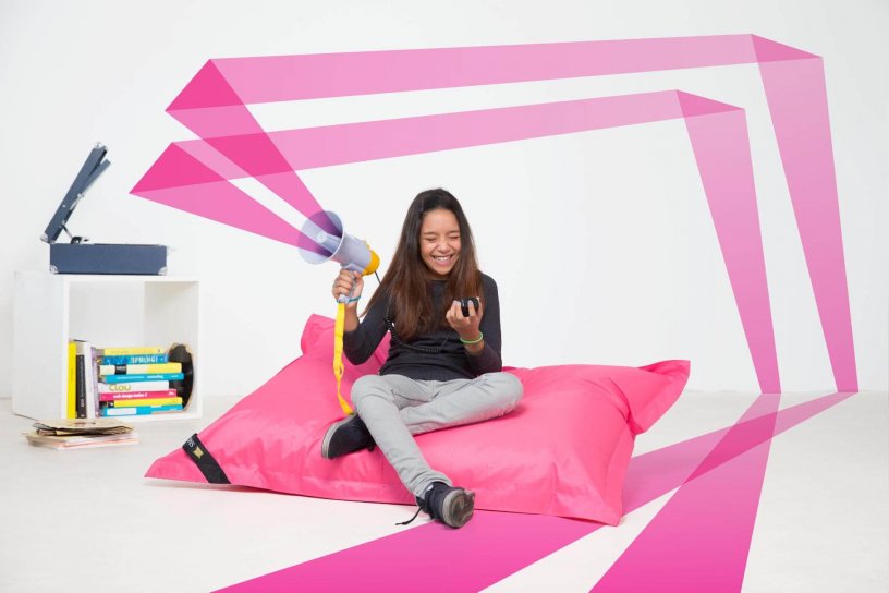 Sitzsack Neon Junior Pink