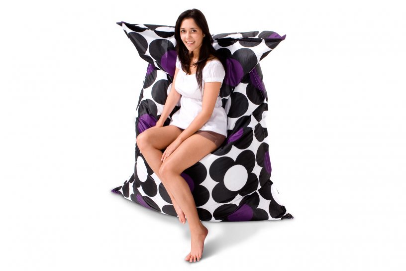Sitzsack Nightflower Schwarz-Purpur